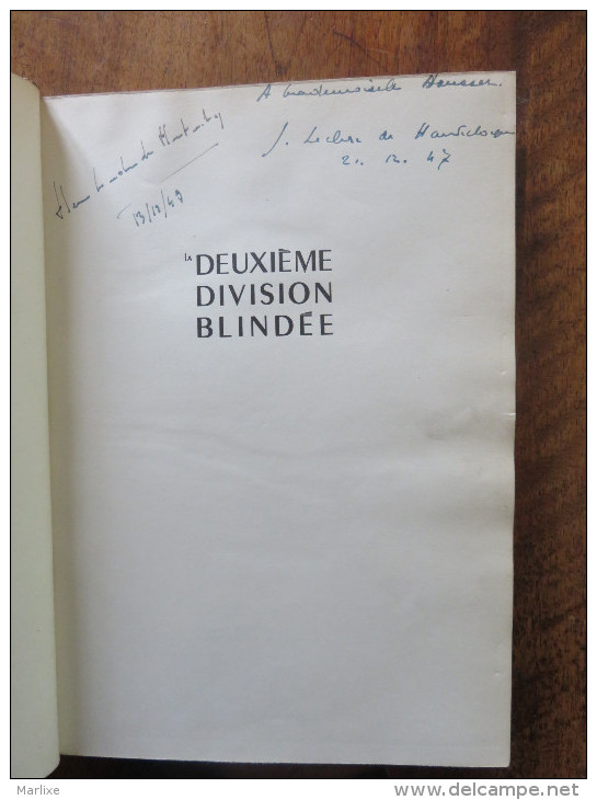 Général Leclerc 2iem DB,deuxième DB, 2iem Guerre 39-45,dédicacé,relié Cuir - Livres Dédicacés