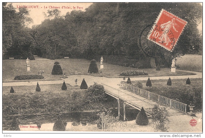 LARZICOURT Le Château D'Isle Le Parc TTB - Autres & Non Classés