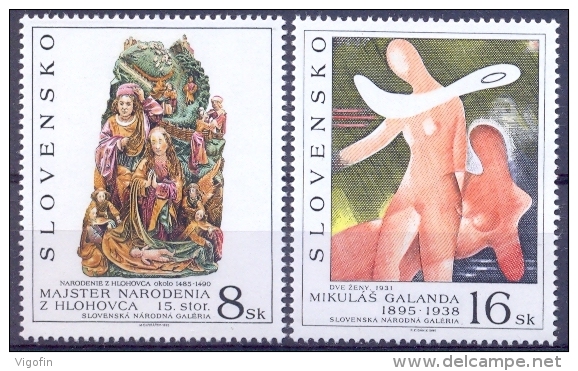 SK 1995-243-4 PAINTING, SLOVAKIA, 1 X 2v, MNH - Nuevos