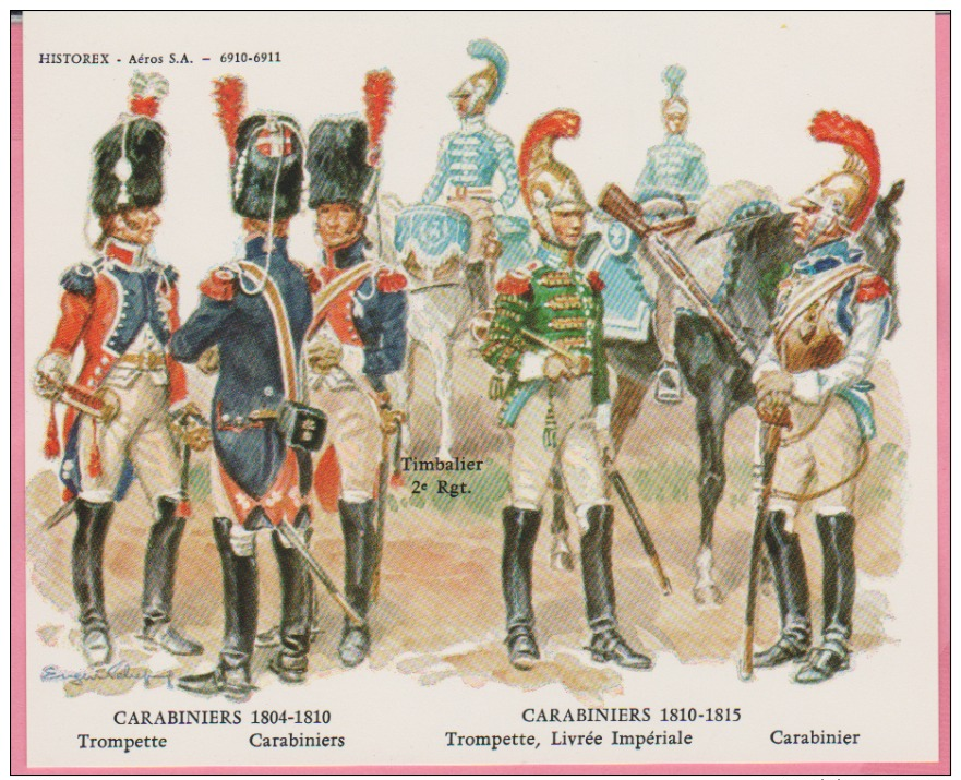 Historex - TENUES - Documentation - Carabiniers  (1804-1815)  N° 13 - Uniform