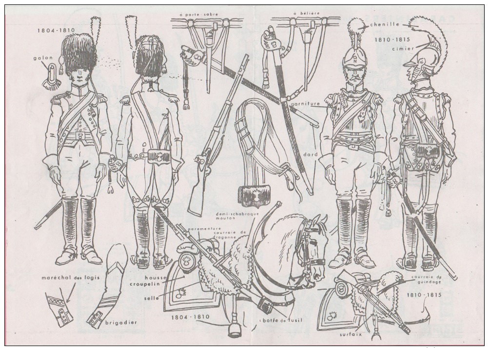 Historex - TENUES - Documentation - Carabiniers  (1804-1815)  N° 13 - Uniformes