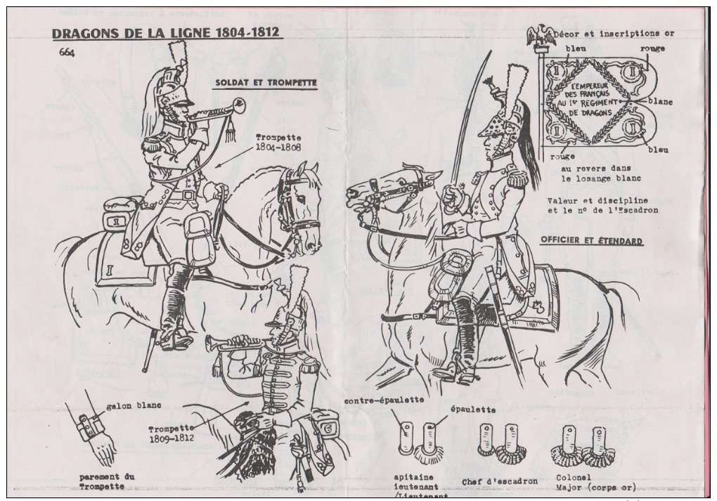 Historex - TENUES - Documentation - Dragons De La Ligne (1804-1812)  N° 8 - Uniform