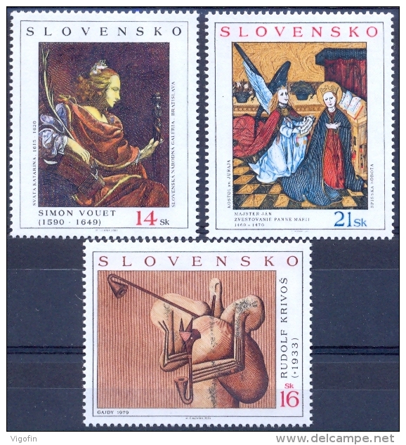 SK 2003-472-4 PAINTING, SLOVAKIA, 1 X 3v, MNH - Nuevos