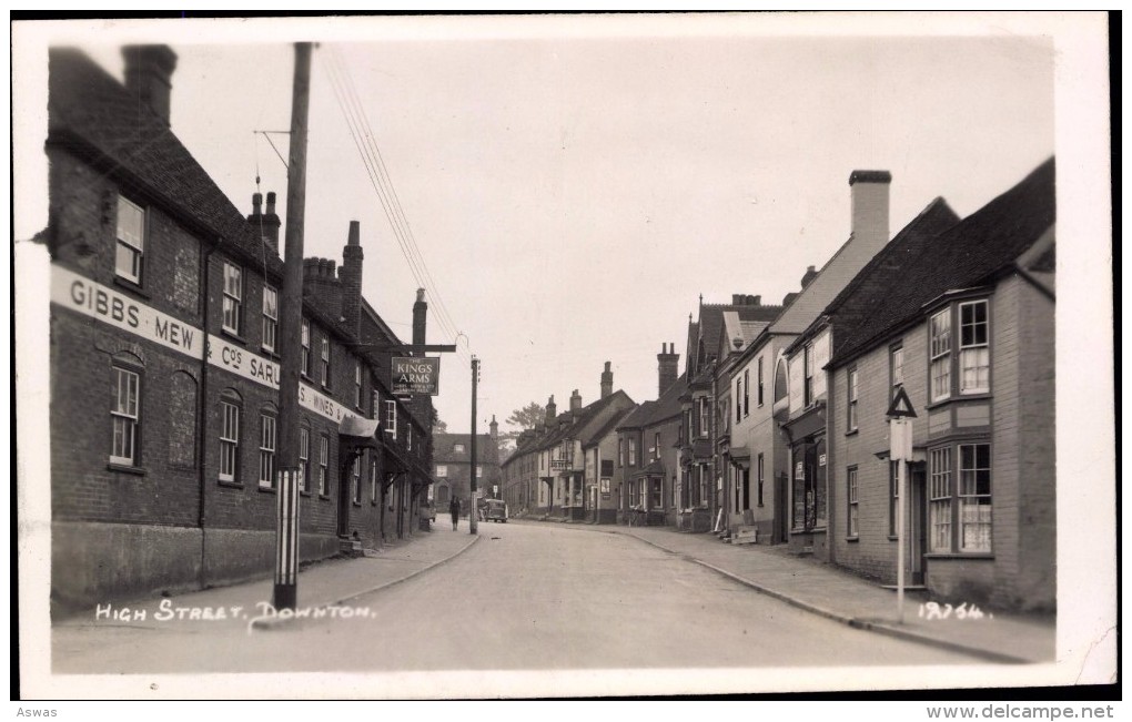 RP: HIGH STREET, DOWNTON, Nr SALISBURY, WILTSHIRE ~ KINGS ARMS ~ SARUM ALES - Salisbury