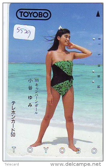 Télécarte Japon EROTIQUE (5529) EROTIC * Japan * ACTRESS  * TK *  TOYOBO BIKINI  GIRL * BATHCLOTHES  * FEMME * SEXY LADY - Mode