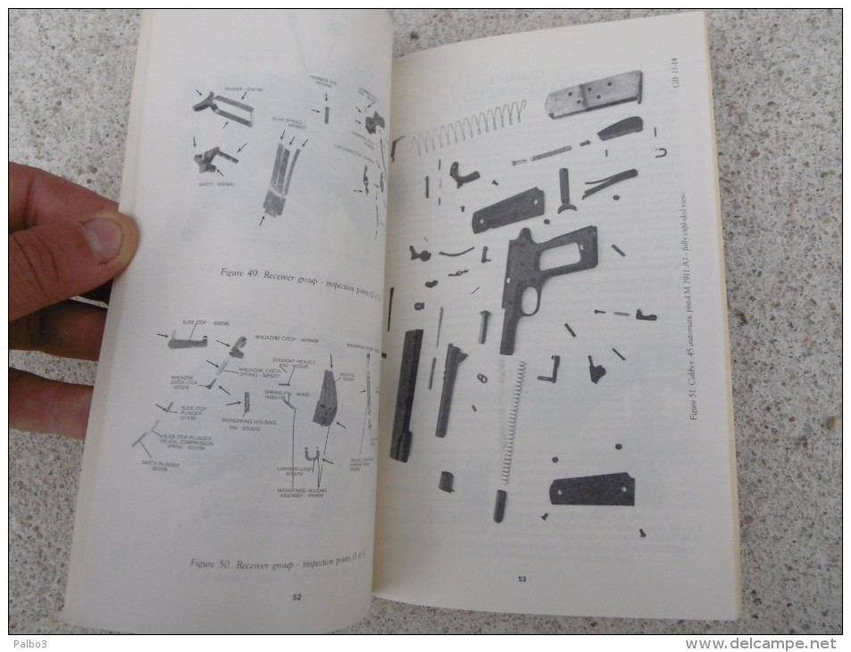 Manuel Pistolet Calibre 45 Automatique M1911 A1 Daté 1964 En Anglais Epoque Vietnam Colt - Armes Neutralisées