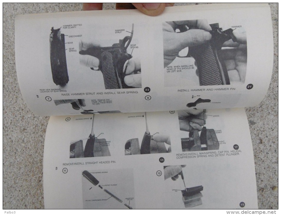 Manuel Pistolet Calibre 45 Automatique M1911 A1 Daté 1964 En Anglais Epoque Vietnam Colt - Armes Neutralisées