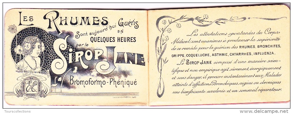 CALENDRIER Miniature Ancien ART NOUVEAU De 1903 @ Format Carnet Calepin 11 X 7,3 Cm PUB Sirop Jane Poudre Cap Pharmacie - Small : 1901-20