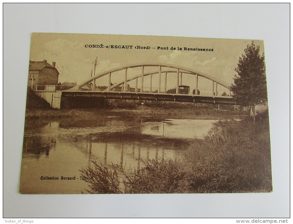 Cpa/pk Condé S/ Escaut Pont De La Renaissance - Conde Sur Escaut