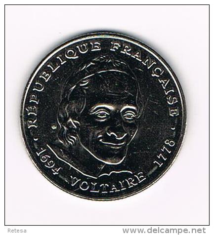 ***  FRANKRIJK  5 FRANCS  1994  VOLTAIRE - Autres & Non Classés