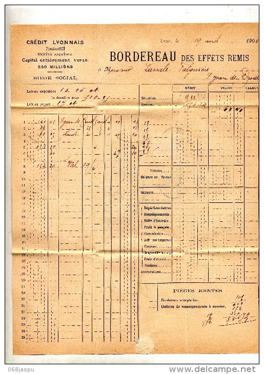 Lettre Cachet Lyon Sur Mouchon Bordereau Effets Remis - Cachets Manuels