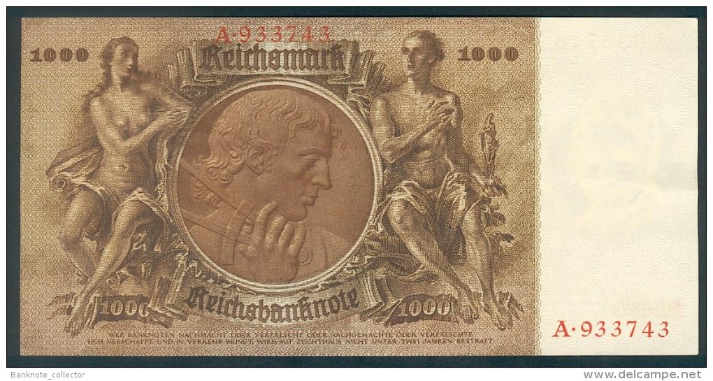 Deutschland, Germany - 1000 Reichsmark, Ro. 177 A , ( Serie G/A ) 1944 - 1948, Very Rare ! - 1000 Reichsmark