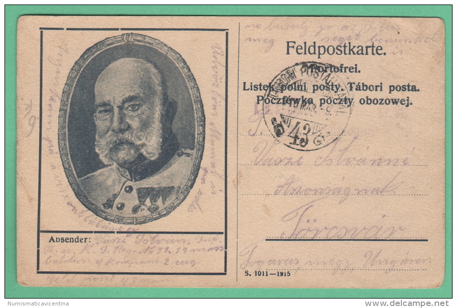 Imperator   Franz Joseph  Del 1916 Hungarya - Franchise