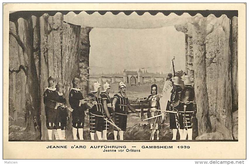 - Ref - G865 - Bas Rhin - Gambsheim 1939 - Jeanne D Arc Auffuhrung  - Jeanne Vor Orleans  - Carte Bon Etat - - Gambsheim