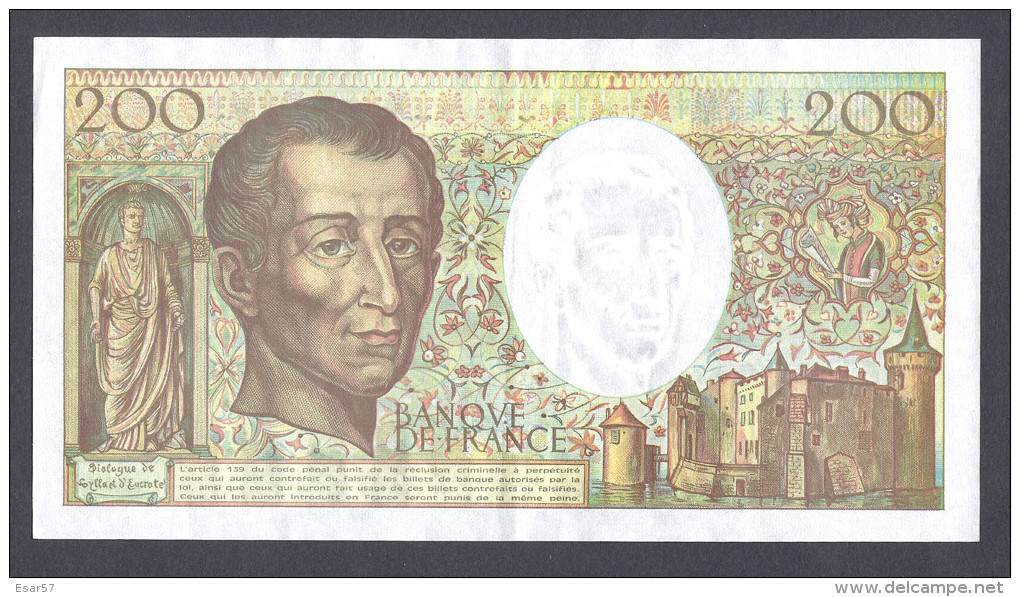 PROMO  200 FRANCS MONTESQUIEU 1992  D.142 SPL - 200 F 1981-1994 ''Montesquieu''