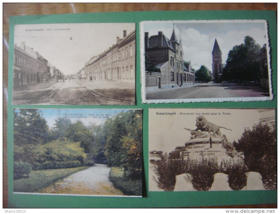 Lot De 8 Cartes De LEOPOLDBURG BOURG-LEOPOLD (rue De La Station-Place Royale-Rue Royale-Poste Eglise-rue Couwenbergh - Leopoldsburg