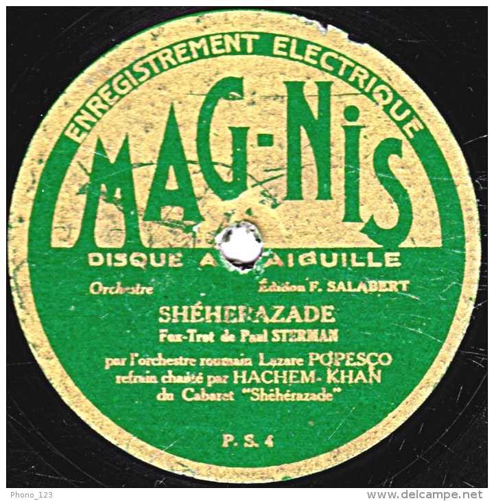 78 Trs - 25 Cm - état B - Orch. Roumain Lazare POPESCO - SHEHERAZADE - MILLE ET UNE NUIT - 78 T - Disques Pour Gramophone