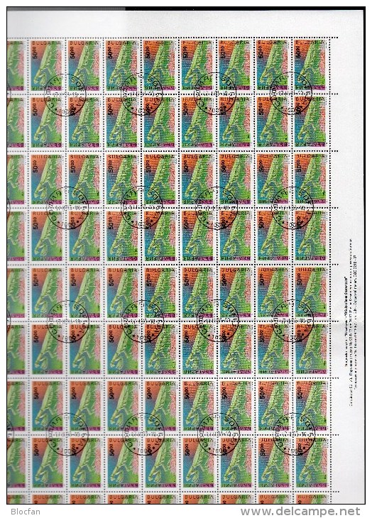 Druck-Datum #155 Unten Gottesanbeterin 1992 Bulgarien 4017 Bogen O 220€ WWF Naturschutz Hb Ms Fauna Sheetlet Bf BULGARIA - Errors, Freaks & Oddities (EFO)