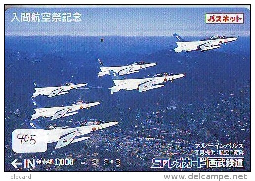 TELECARTE JAPON * MILITAIRY AVION  (405) Flugzeuge * Airplane * Aeroplanos * PHONECARD JAPAN * - Flugzeuge