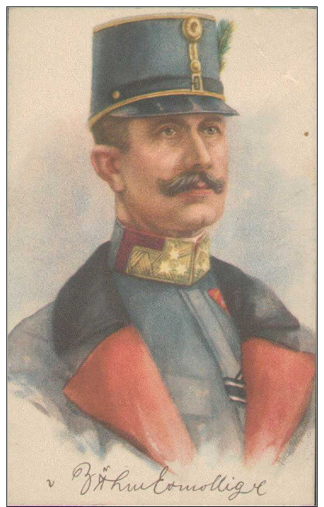 Boehm Brmolli In Uniform, Postkarte Signiert Eud. Schneider, Heerführer, Adel, Militär - Oorlog 1914-18