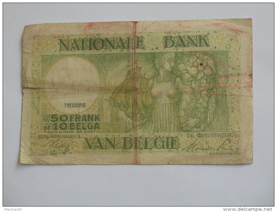 50 Francs Ou 10 Belgas 1944 - Banque Nationale De Belgique **** EN ACHAT IMMEDIAT **** - 50 Franchi-10 Belgas