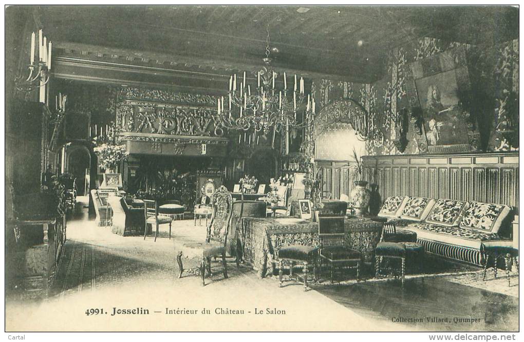 56 - JOSSELIN - Intérieur Du Château - Le Salon - Josselin