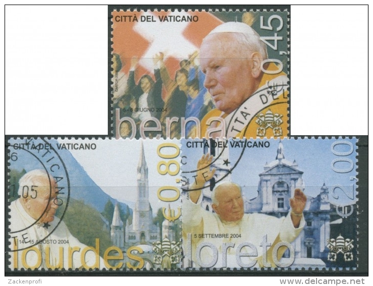 Vatikan 2005 Die Weltreisen Von Papst Johannes Paul II. 1530/32 Gestempelt - Gebraucht