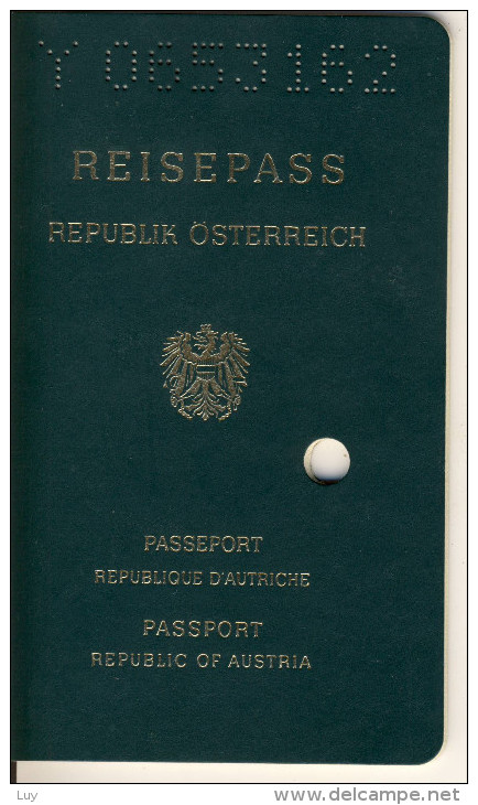 PASSPORT AUSTRIA  - Emergency Right After Loss, Issued In USA, Los Angeles, Austrian Embassy, Written By Hand - Autres & Non Classés