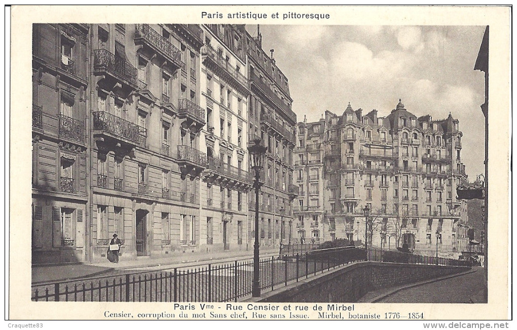 PARIS - RUE CENSIER ET RUE DE MIRBEL  CARTE ANIMEE - Autres & Non Classés