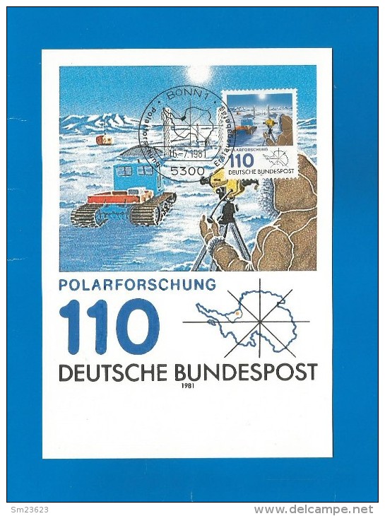 BRD 1981  Mi.Nr. 1100 ,  Polarforschung - Maximum Karte - Ausgabetag  16.07.1981 - Research Programs