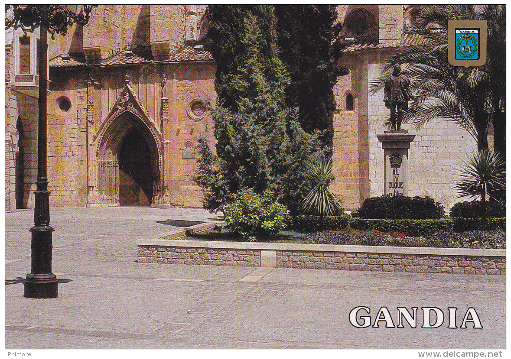 Ph-CPSM Espagne Gandia (Comunidad Valenciana) Portada De La Insigne Iglesia De La Colegiata - Otros & Sin Clasificación