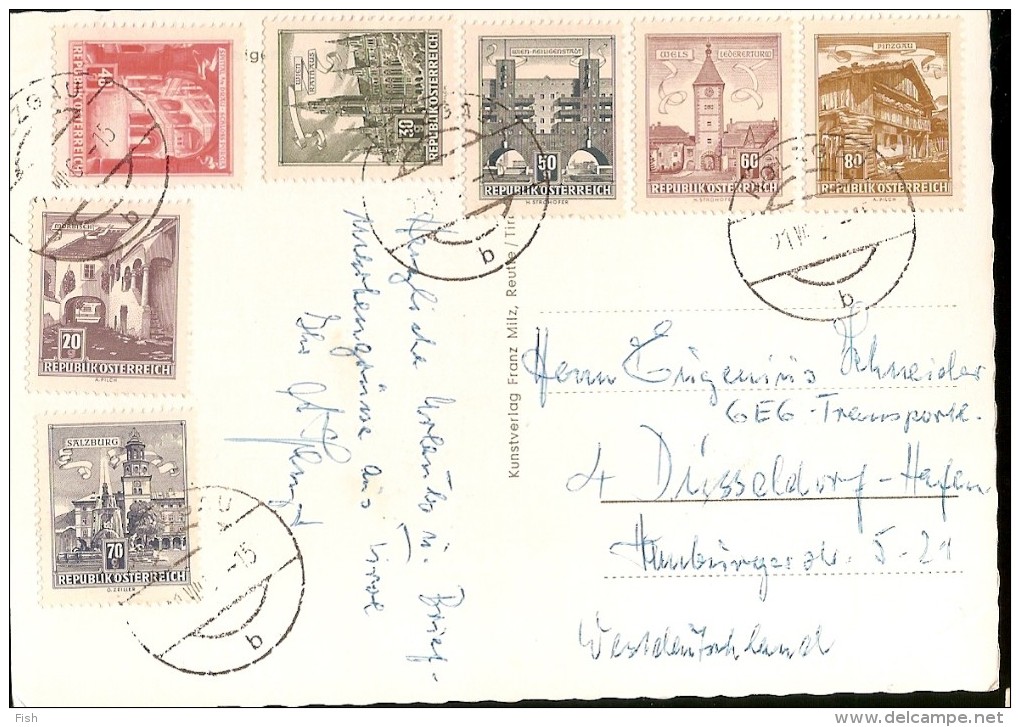 Austria & Bilhete Postal Circulated,  Elbigenalp, Holzgau, Dusseldorf   (21) - Reutte