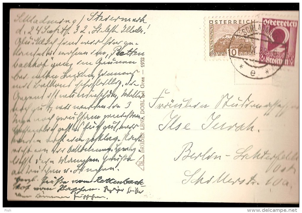 Austria & Bilhete Postal Circulated, Berlin 1932 Schladming (19) - Schladming