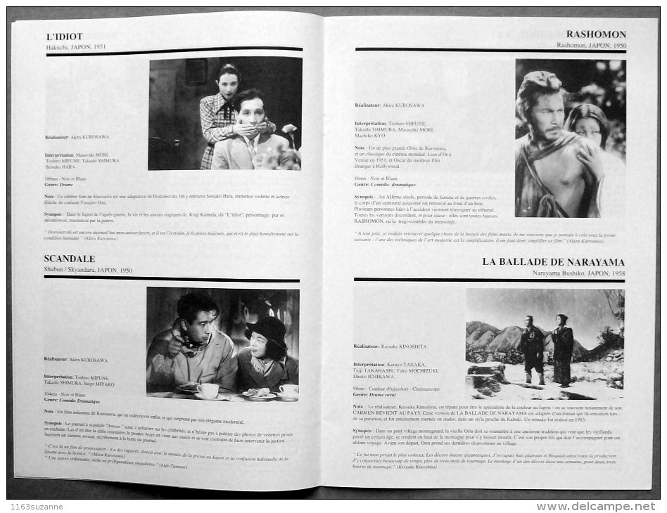 SUPERBE DP Dossier De Presse Pour REGARDS SUR LE CINEMA JAPONAIS 1935-1965 (1996) > 16 Pages Sur Papier Glacé - Publicité Cinématographique