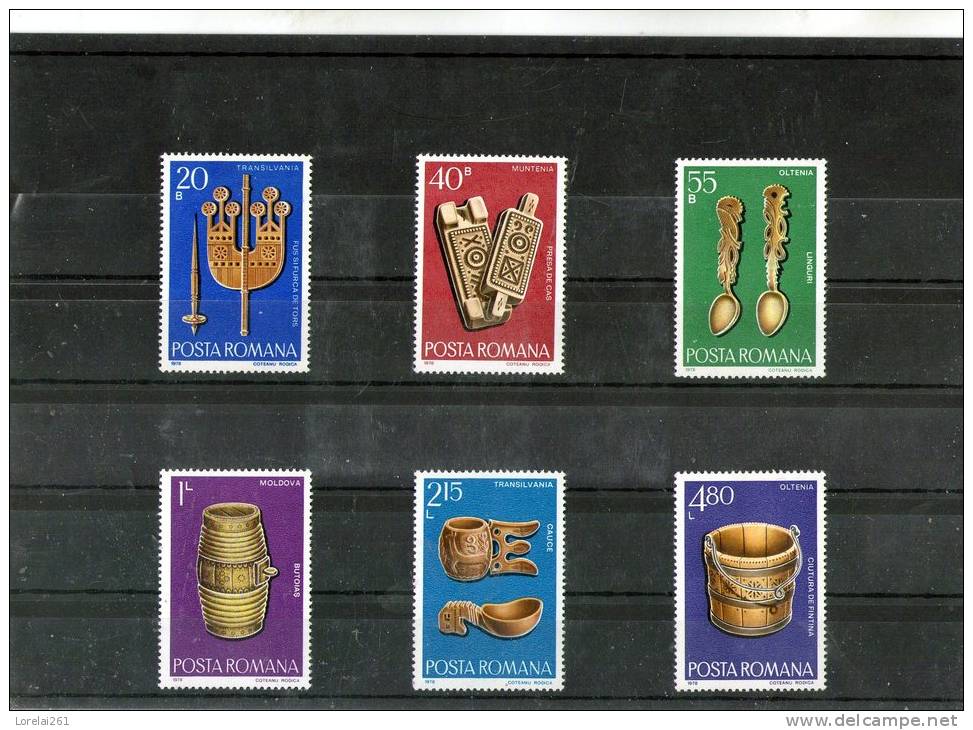 1978 - Sculptures Sur Bois Yv No 3109/3114 Et Mi No 3517/3522 - Unused Stamps
