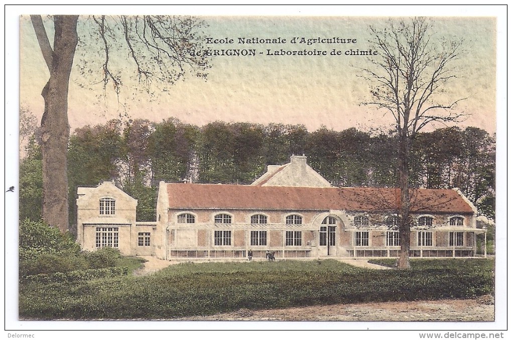 CPA Colorisée Grignon 78 Yvelines Ecole Nationale Agriculture Laboratoire De Chimie Non  écrite - Grignon