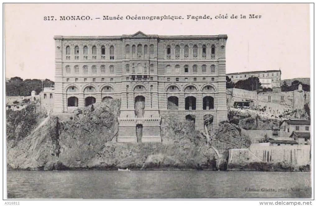 Cpa  MONACO Musée Oceanographique  Facade Cote De La Mer - Oceanographic Museum