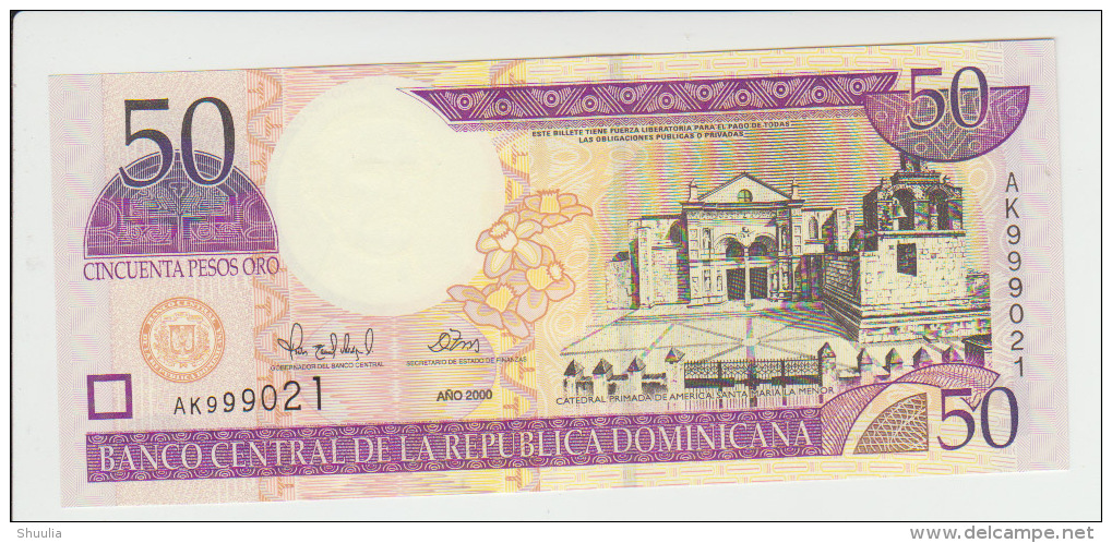 Dominicana 50 Pesos 2000 Pick 161 UNC - República Dominicana