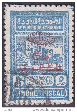 Syrie Obl. N° 295a Timbres Fiscaux Surcharge Et Surtaxe Au Profit De L'armée - - Used Stamps