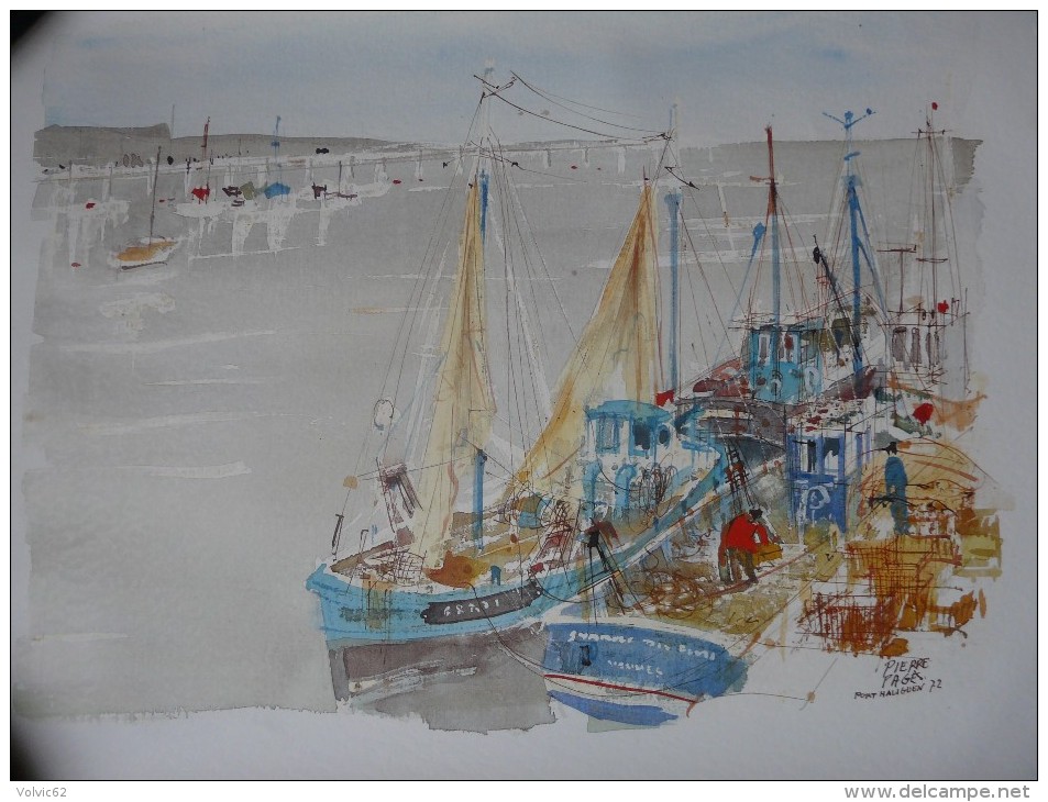 Copie D'une Aquarelle De Pierre Pages  De Port  Haliguen 72 - Other & Unclassified