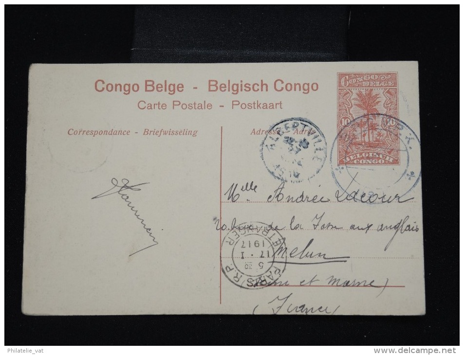 CONGO BELGE - Entier Postal ( Locomotive ) Pour La France En 1917 - à Voir - Lot P8289 - Ganzsachen