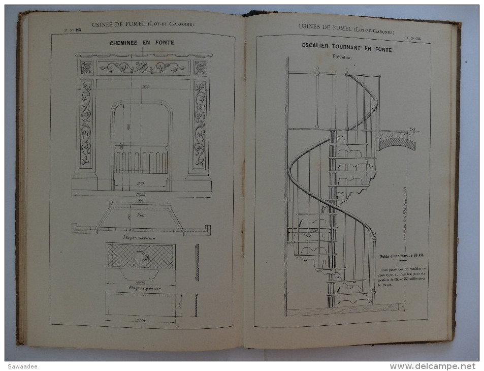 ALBUM N°4 - SOCIETE METALLURGIQUE DU PERIGORD - FUMEL - DEDICACE - 1903 - PHOTOS ET NOMBREUSES PLANCHES