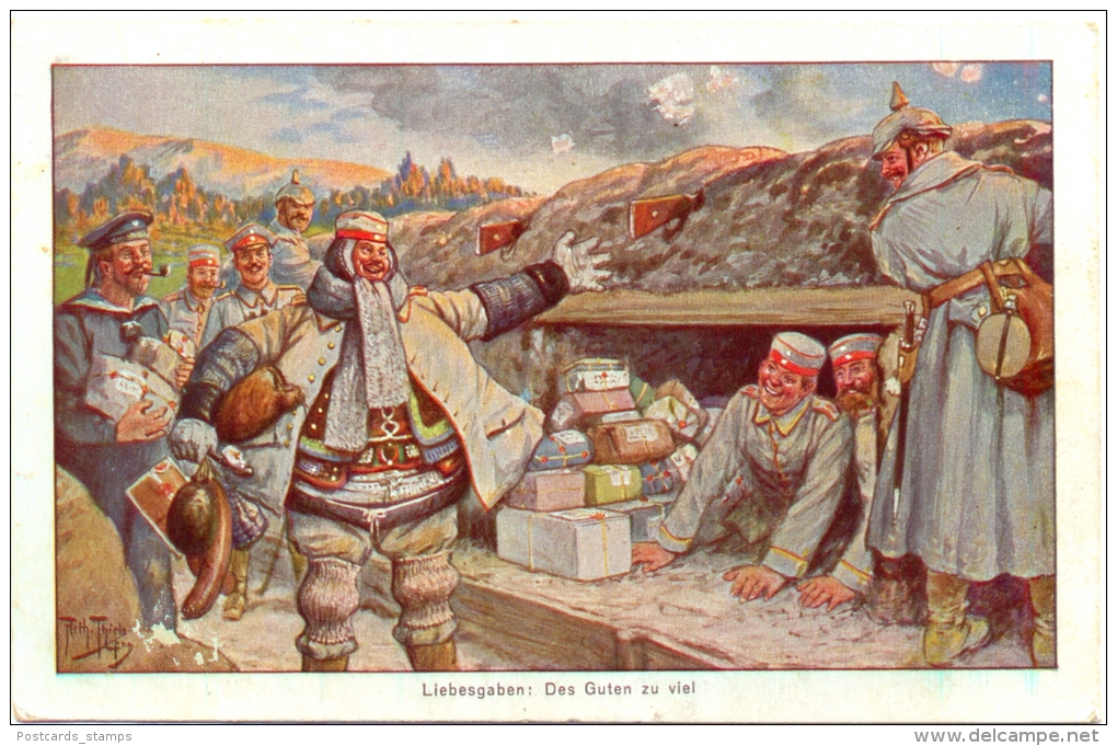 1. WK, Soldaten, "Liebesgaben", Sign. Arthur Thiele, Feldpost 1915 - Thiele, Arthur