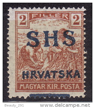 Yugoslavia 1918. Croatia-SHS-ERROR, SHIFTED OVPT, MNH(**) - Ongebruikt