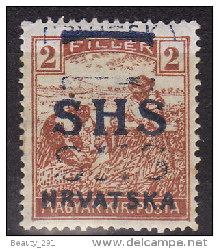 Yugoslavia 1918. Croatia-SHS-ERROR, DOUBLE OVPT, MLH - Neufs