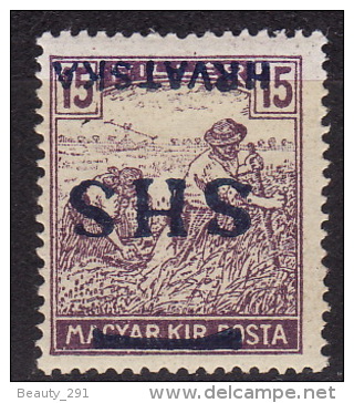 Yugoslavia 1918. Croatia-SHS-ERROR, INVERTED OVPT, MNH(**) - Ongebruikt