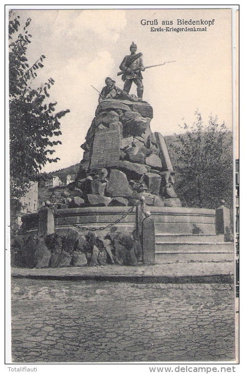 Gruß Aus BIEDENKOPF Kreis Kriegerdenkmal 21.Juli 1926 Datiert Kunstverl C Zeiler - Biedenkopf