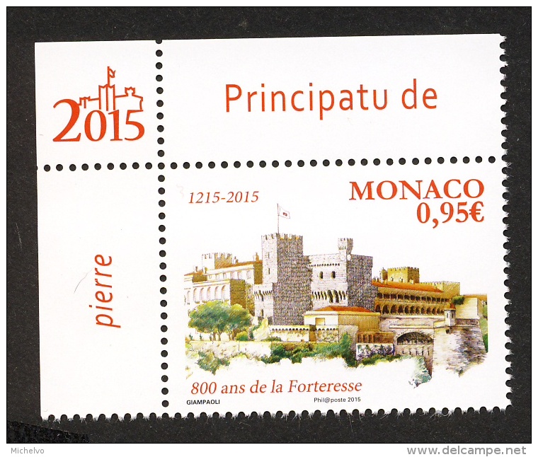 Monaco 2015 - Yv N° 2991 ** - 800 ANS DE LA FORTERESSE - Unused Stamps