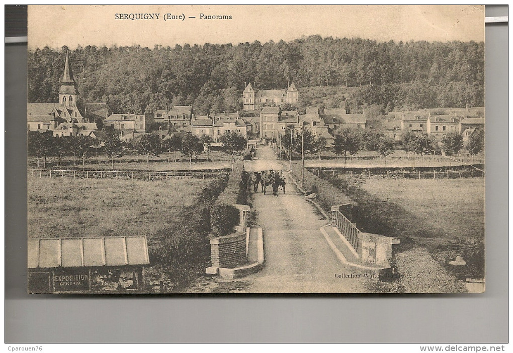 Cpa Serquigny Panorama Circulée Cachets Militaires .   Normandie  .27 Eure - Serquigny