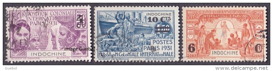 Détail De La Série Exposition Coloniale De Paris Obl. Indochine N° 147 Au 149 - 1931 Exposition Coloniale De Paris